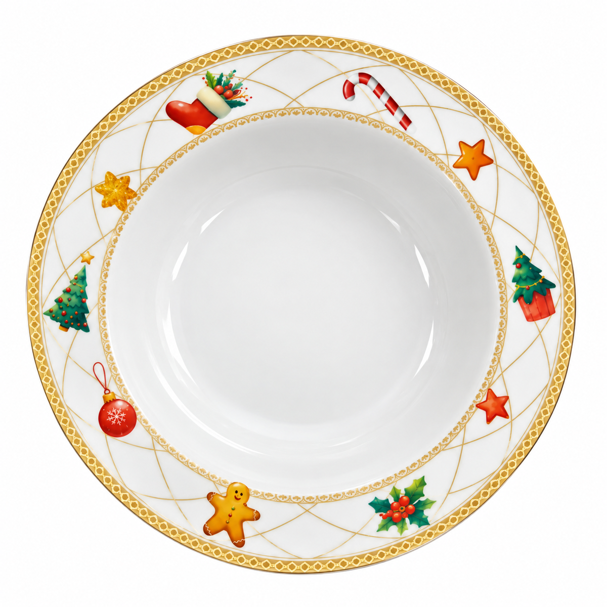 Tognana Olimpia Christmas Fairy Tale Servizio Tavola Natalizio 18 Pezzi in Porcellana – Set Piatti 6 Persone con Decori di Natale
