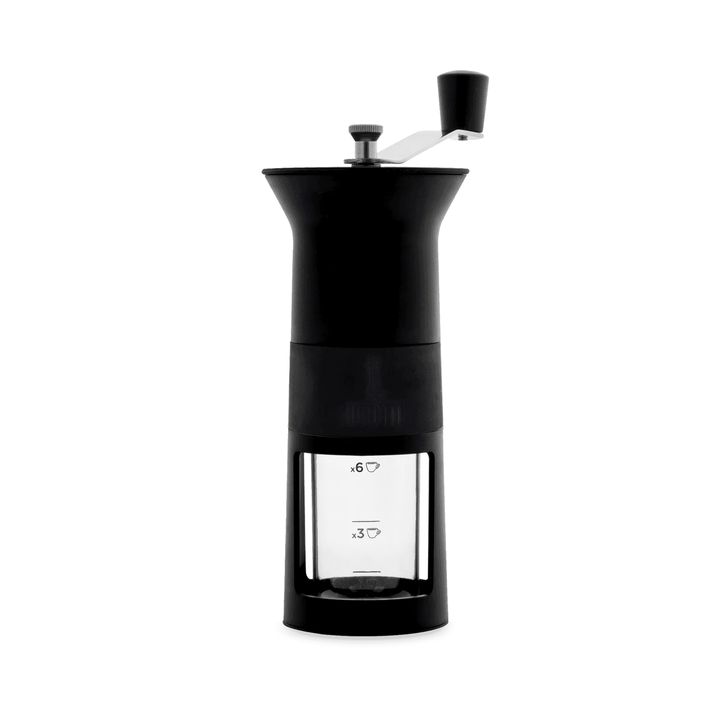 Bialetti Macinacaffè Manuale con Regolazione Macinatura – Macina Caffè a Manovella per Moka e French Press Nero