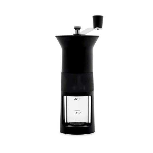Bialetti Macinacaffè Manuale con Regolazione Macinatura – Macina Caffè a Manovella per Moka e French Press Nero