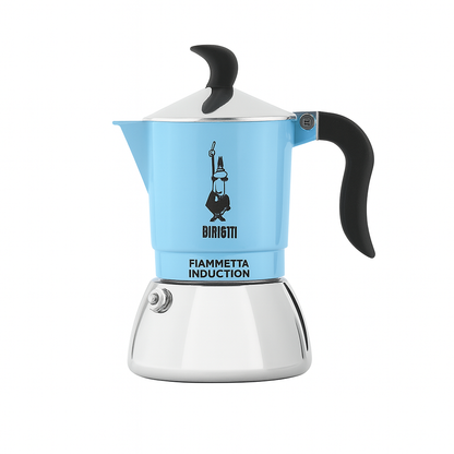 Bialetti Fiammetta Induction 2 Tazze – Caffettiera per tutti i piani cottura Colori Pastello