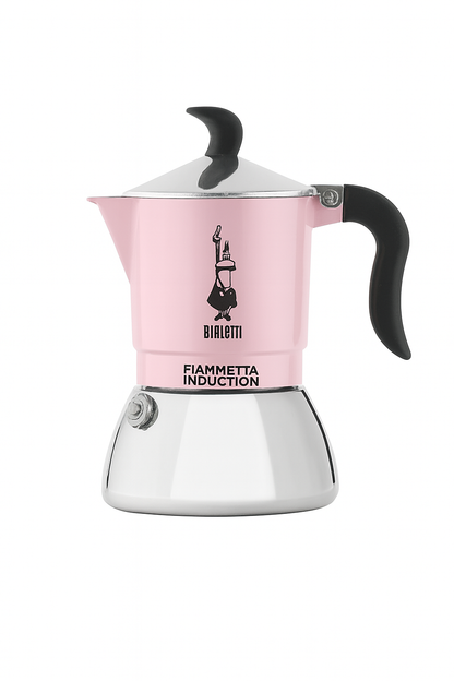 Bialetti Fiammetta Induction 2 Tazze – Caffettiera per tutti i piani cottura Colori Pastello