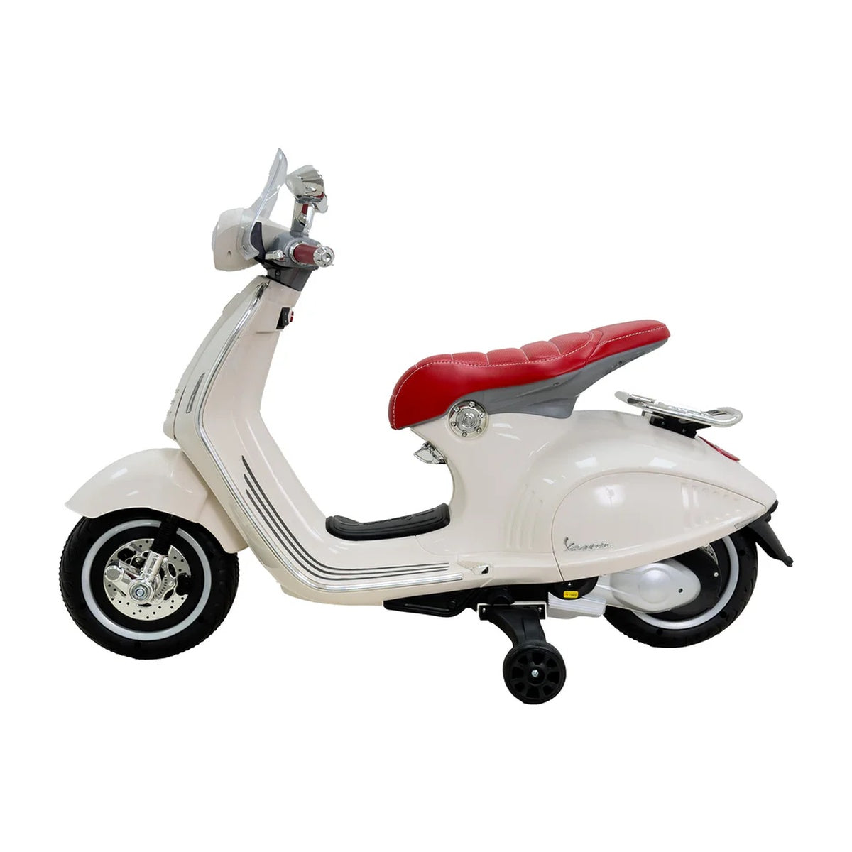 Moto Elettrica per Bambini Vespa 946 12V Ufficiale Piaggio Sedile in Pelle