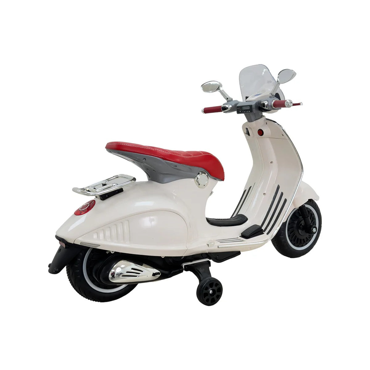 Moto Elettrica per Bambini Vespa 946 12V Ufficiale Piaggio Sedile in Pelle