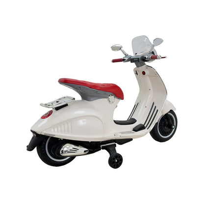 Moto Elettrica per Bambini Vespa 946 12V Ufficiale Piaggio Sedile in Pelle