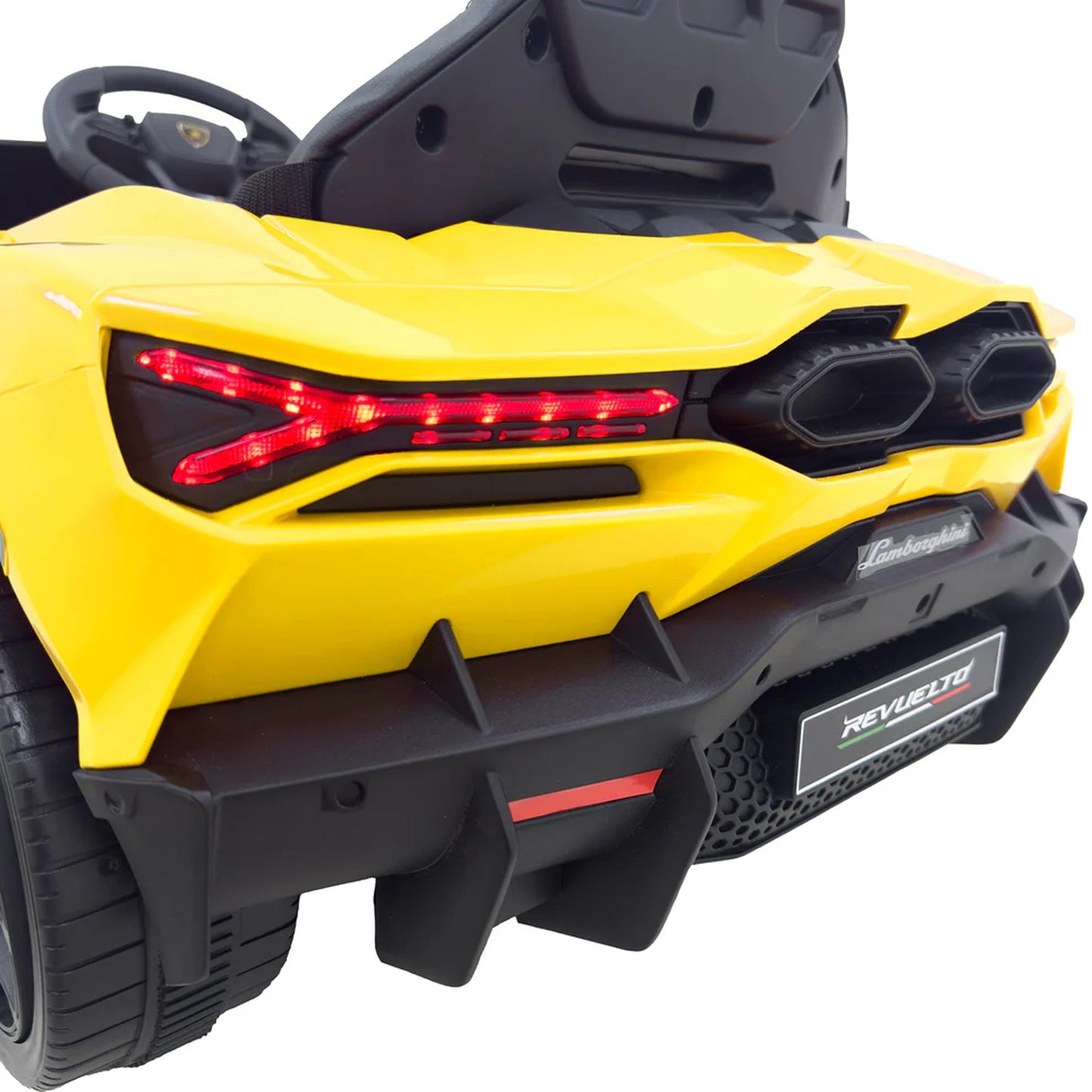 Lamborghini Revuelto per Bambini 12V –  Sedili in Pelle, Telecomando e MP3/USB