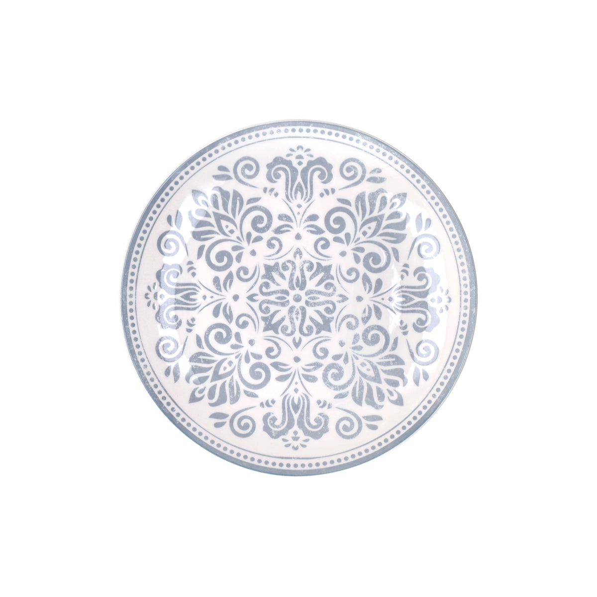 Tognana Servizio Tavola Madison Arabesque 18 Pezzi in Porcellana – Set Piatti 6 Persone Grigio e Bianco Adatto a Lavastoviglie e Microonde