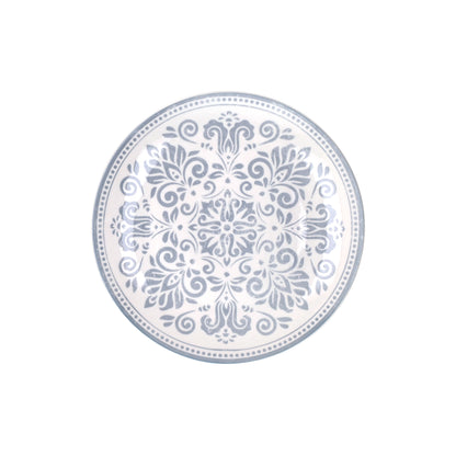 Tognana Servizio Tavola Madison Arabesque 18 Pezzi in Porcellana – Set Piatti 6 Persone Grigio e Bianco Adatto a Lavastoviglie e Microonde