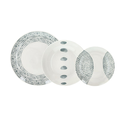 Tognana Madison Solstice Grey Servizio Piatti 18 Pezzi per 6 Persone in Porcellana