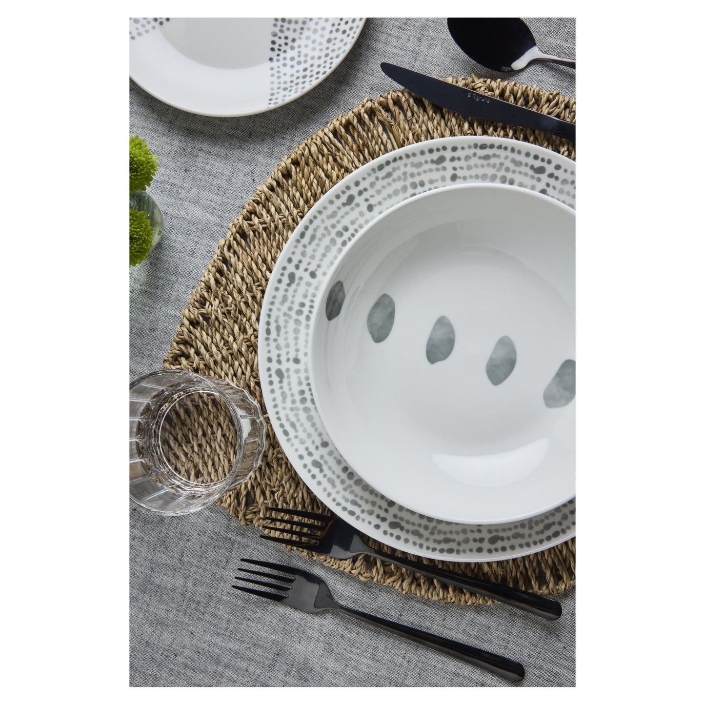 Tognana Madison Solstice Grey Servizio Piatti 18 Pezzi per 6 Persone in Porcellana