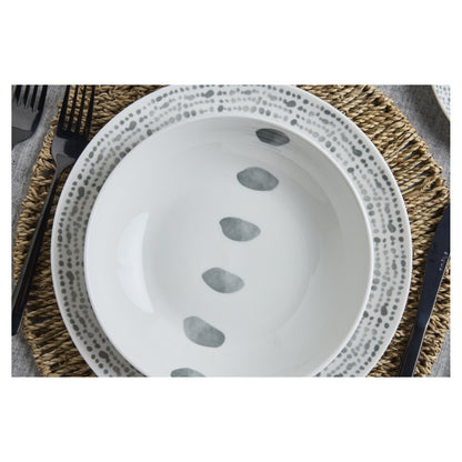 Tognana Madison Solstice Grey Servizio Piatti 18 Pezzi per 6 Persone in Porcellana