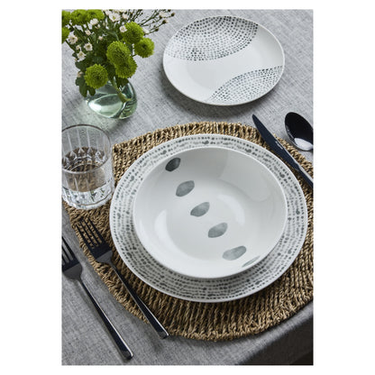 Tognana Madison Solstice Grey Servizio Piatti 18 Pezzi per 6 Persone in Porcellana