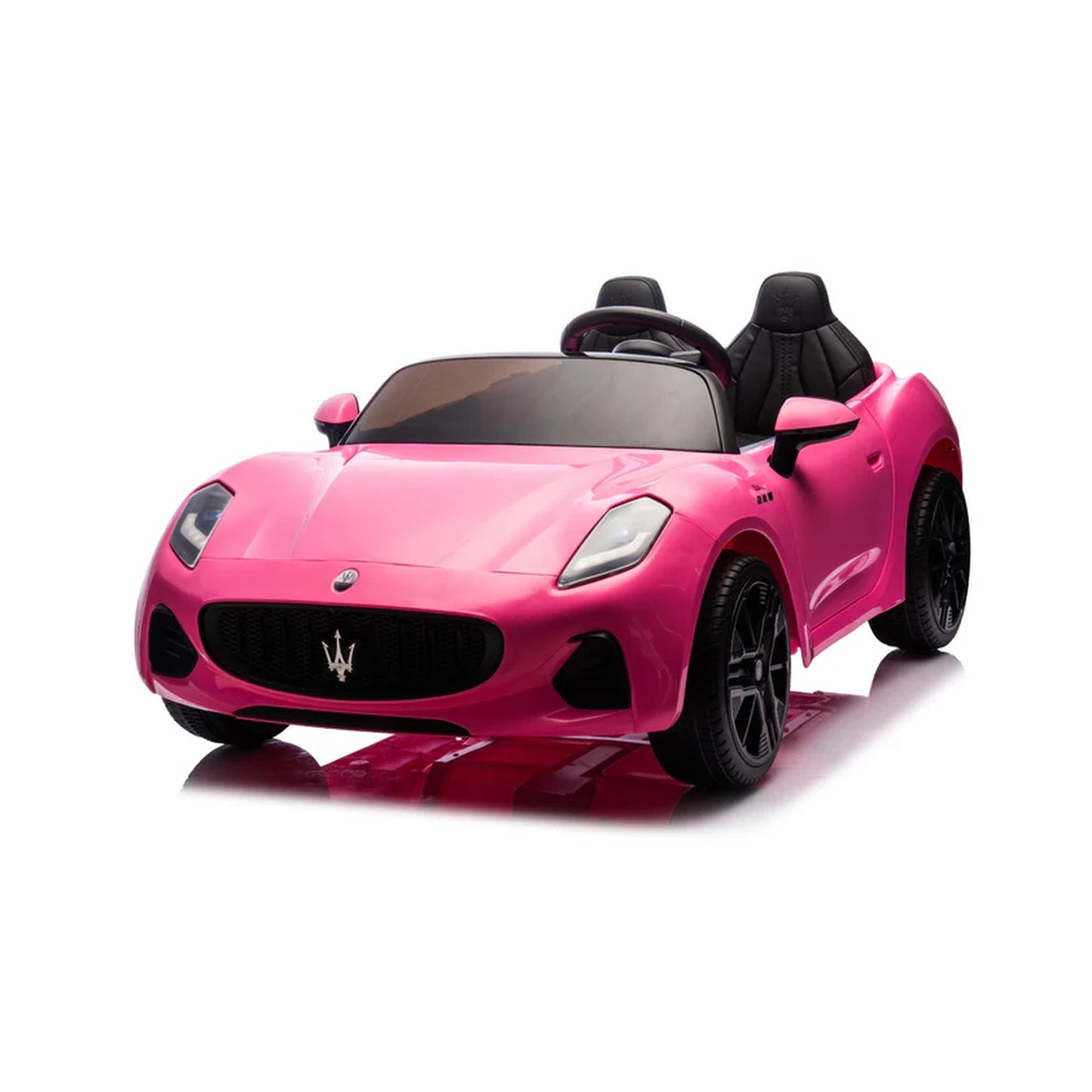 Maserati Folgore Auto Elettrica 2 Posti per Bambini 12V con Telecomando Parentale, Sedile in Pelle, Luci LED, Porte Apribili e Sospensioni FULL OPTIONAL