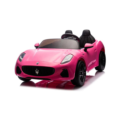 Maserati Folgore Auto Elettrica 2 Posti per Bambini 12V con Telecomando Parentale, Sedile in Pelle, Luci LED, Porte Apribili e Sospensioni FULL OPTIONAL