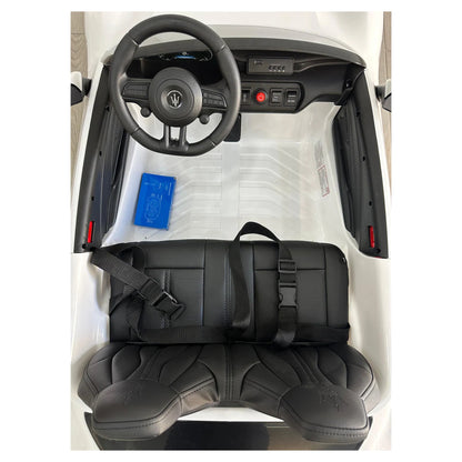 Maserati Folgore Auto Elettrica 2 Posti per Bambini 12V con Telecomando Parentale, Sedile in Pelle, Luci LED, Porte Apribili e Sospensioni FULL OPTIONAL