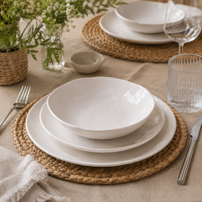 Tognana Nordik White – Servizio Piatti Stoneware, Set 18 Pezzi o Componibile