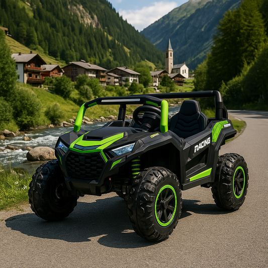 Fuoristrada Predator Macchina Elettrica per Bambini 24v (2 Motori 200W, Ruote Antiscivolo e Sedili in Pelle) Extralarge