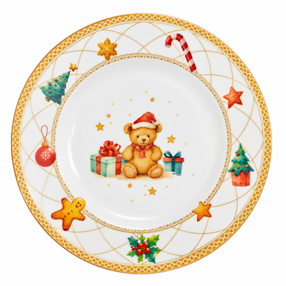 Tognana Olimpia Christmas Fairy Tale Servizio Tavola Natalizio 18 Pezzi in Porcellana – Set Piatti 6 Persone con Decori di Natale