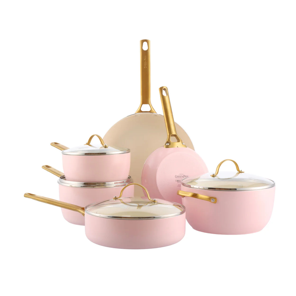 GreenPan Padova Set Pentole Antiaderenti Ceramica 10 Pezzi anche Induzione Thermolon™ Senza PFAS  PFOA