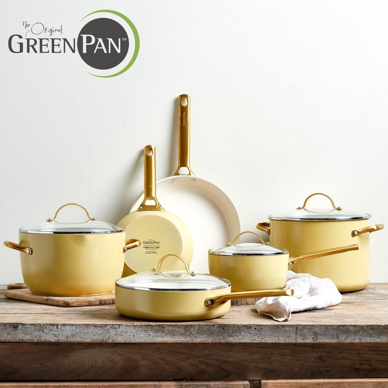 GreenPan Padova Set Pentole Antiaderenti Ceramica 10 Pezzi anche Induzione Thermolon™ Senza PFAS  PFOA