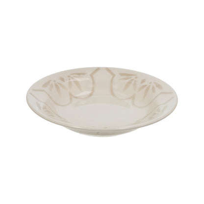 Tognana Servizio Tavola Vela Dahlia Ivory 18 Pezzi in Stoneware – Set Piatti 6 Persone Bianco Avorio con 2 Disegni Geometrici Coordinati