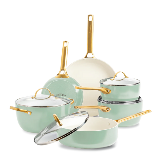 GreenPan Padova Set Pentole Antiaderenti Ceramica 10 Pezzi anche Induzione Thermolon™ Senza PFAS  PFOA