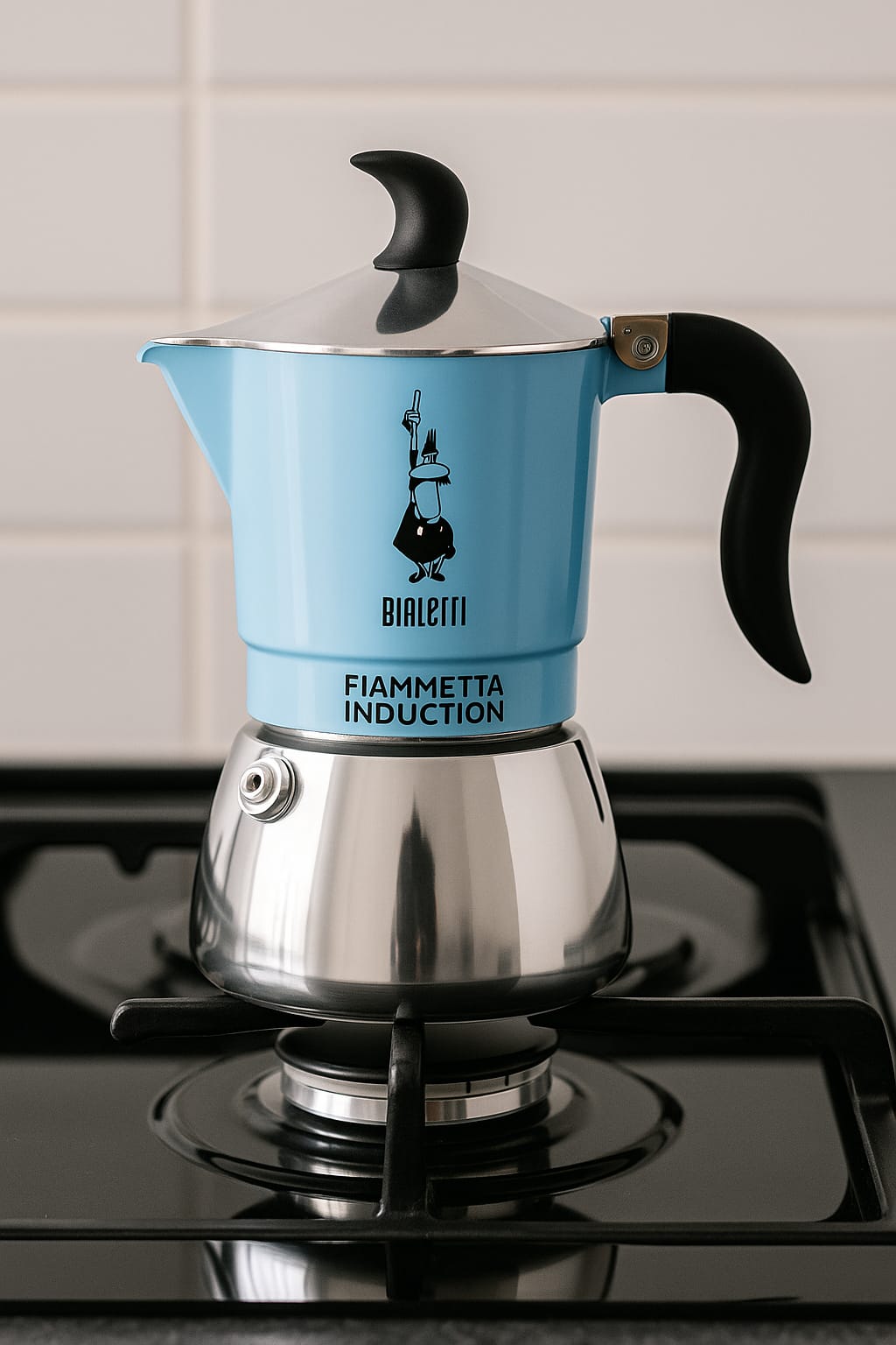 Bialetti Fiammetta Induction 2 Tazze – Caffettiera per tutti i piani cottura Colori Pastello