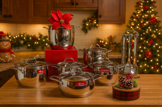 Batteria Lagostina Orchestra 19 Pezzi – Inox 18/10 – Triplo Fondo – Spessore 3 mm – Made in Italy