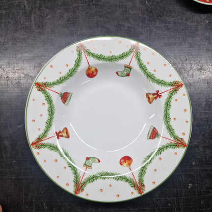 Servizio Piatti Natalizio Joy 18 Pezzi per 6 Persone – Villa Altachiara – Collezione Natalizia in New Bone China