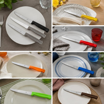 Table Knives Set 6 Pieces Inoxbonomi MADE IN ITALY Extremely Sharp