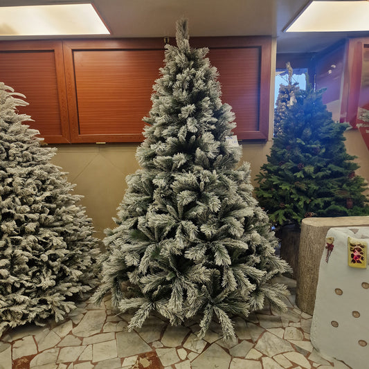 Albero di Natale Varie Dimensioni Aprica Innevato PVC Alta Qualità 150 / 180 / 210 / 240 cm Altezza