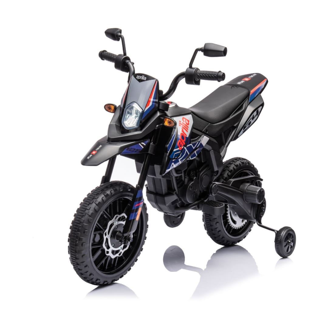 Aprilia MX-125 Motocross Elettrico per Bambini 12v Ruote in Gomma Full Optional