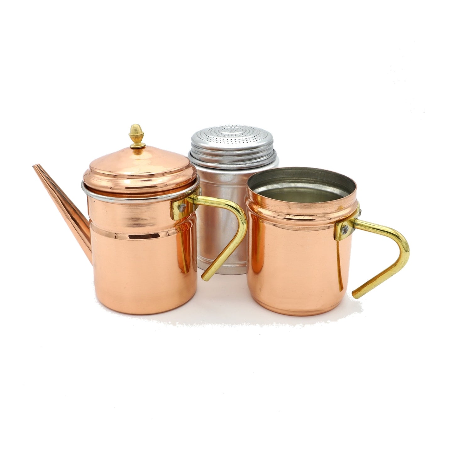 Caffettiera Napoletana in Rame - Cuccumella Tradizionale Fatta a Mano, Varie Misure