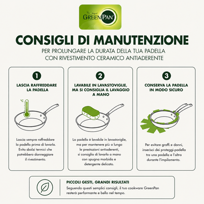 GreenPan Essence Set 2 Padelle 26 + 30 cm PFAS Free – Ceramica Antiaderente Diamond Infused per Induzione, Gas e Tutti i Piani Cottura