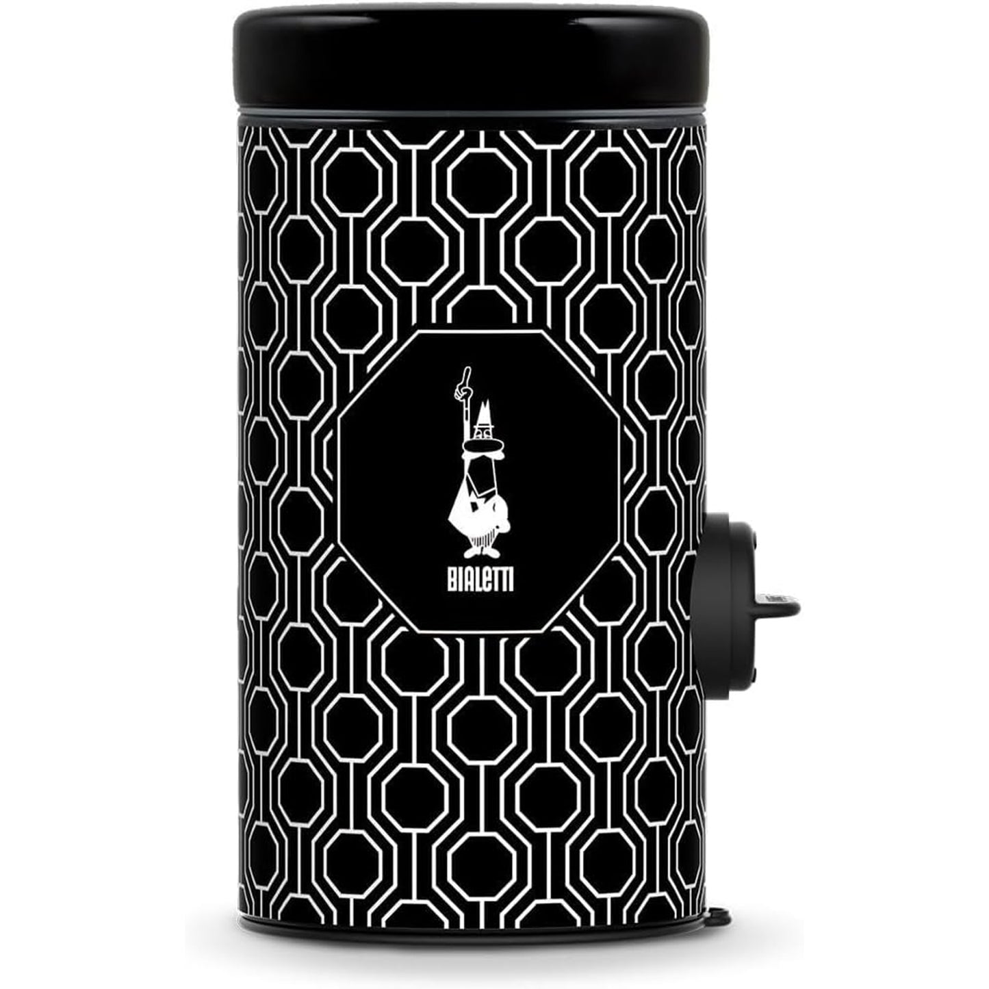 Bialetti Dosacaffè per Moka – Dosatore Caffè Macinato con Contenitore Salvafreschezza Nero e Bianco 1-9 Tazze