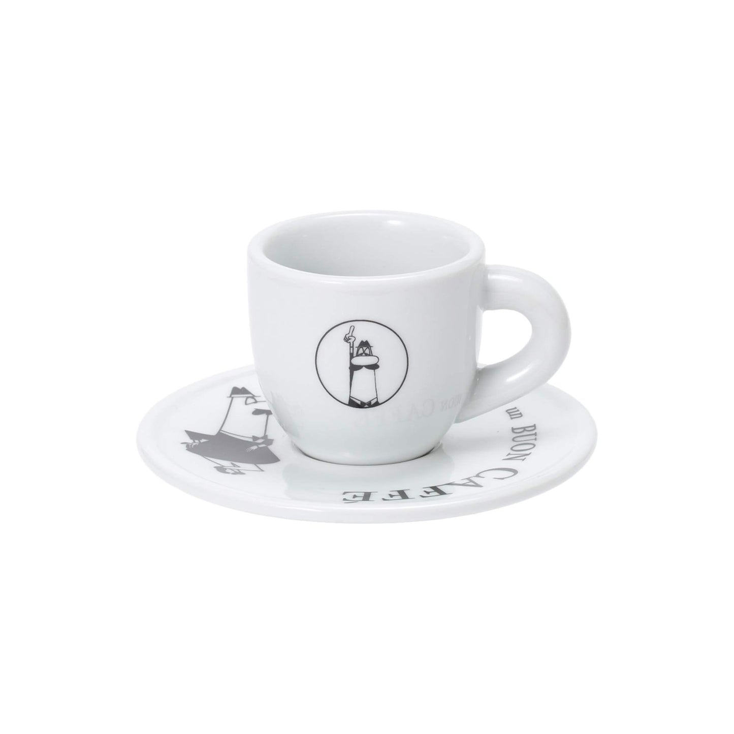 Bialetti Set 4 Tazzine Moka Carosello con Piattini – Tazzine Espresso Bar in Porcellana Decorata Lavabili Lavastoviglie Idea Regalo
