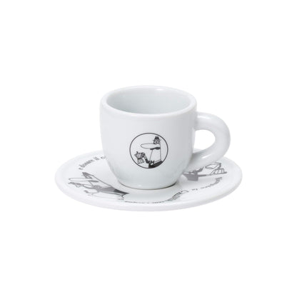 Bialetti Set 4 Tazzine Moka Carosello con Piattini – Tazzine Espresso Bar in Porcellana Decorata Lavabili Lavastoviglie Idea Regalo