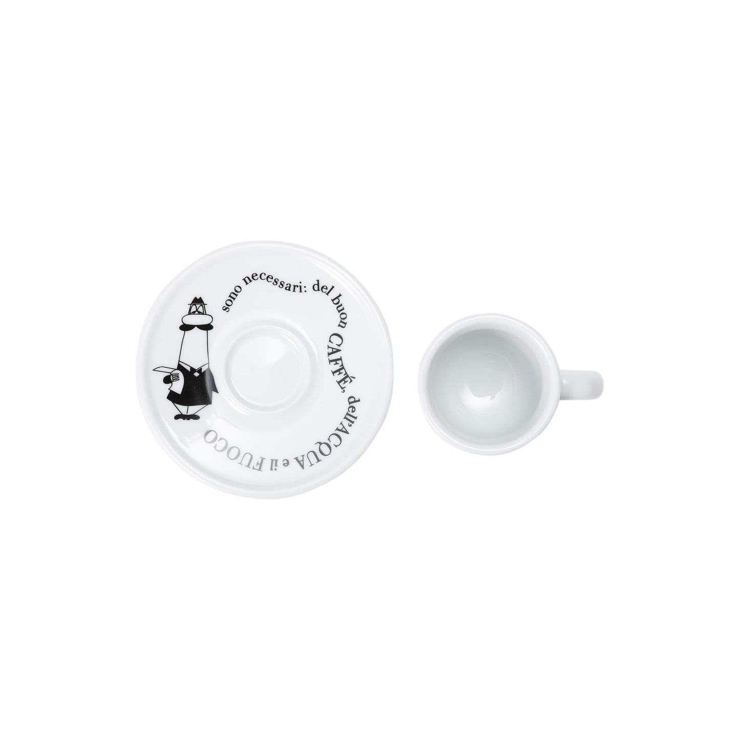 Bialetti Set 4 Tazzine Moka Carosello con Piattini – Tazzine Espresso Bar in Porcellana Decorata Lavabili Lavastoviglie Idea Regalo