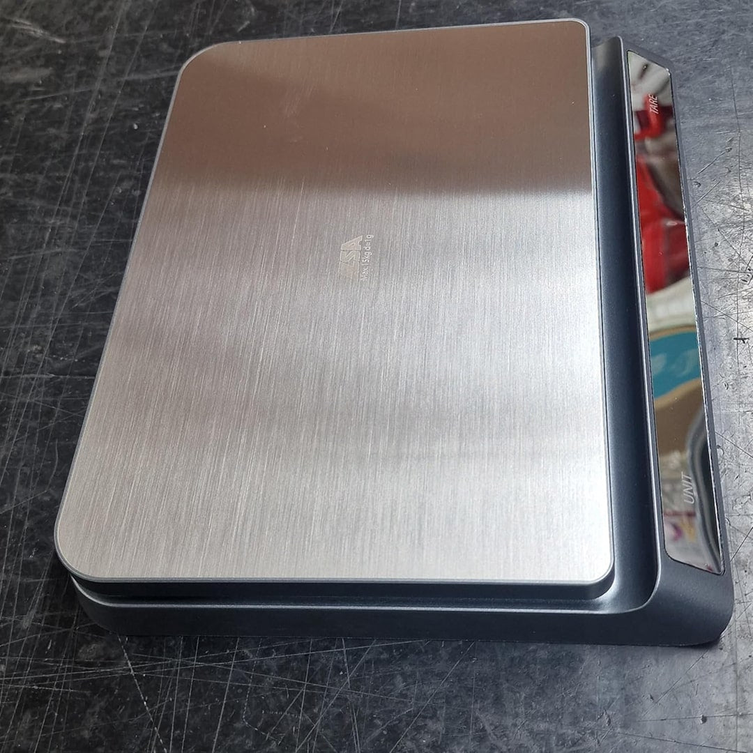 Bilancia Da Cucina Digitale Himaly 10 Kg | Acciaio Inox Con Display LCD Retroilluminato | Funzione Tara E Spegnimento Automatico | Unità G/ml/oz | Batterie Incluse