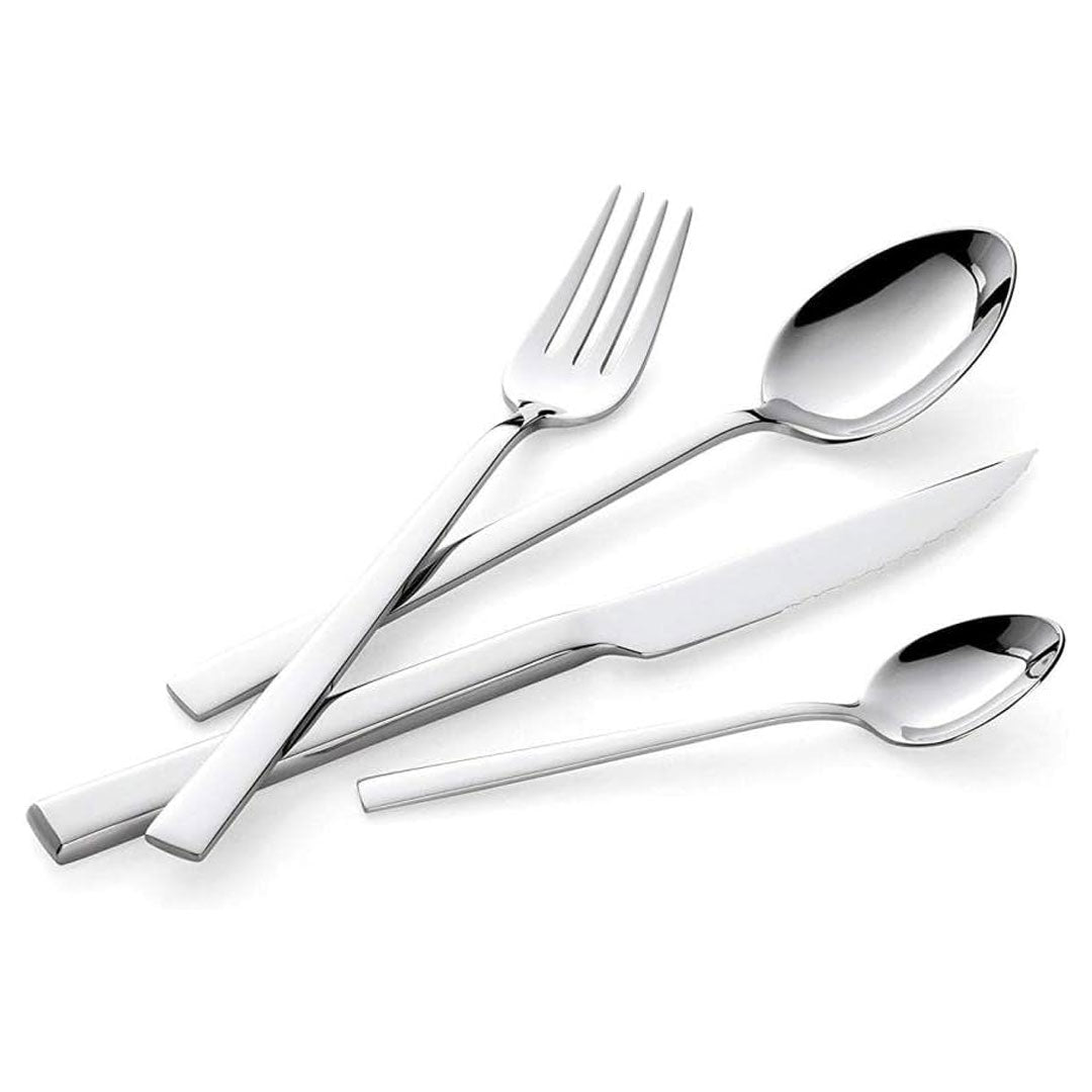 Lagostina Giada Set Servizio Posate Acciaio Inox 18/10 per 6 Persone, 24 Pezzi, con 6 Forchette, 6 Coltelli Tavola, 6 Cucchiai, 6 Cucchiaini Caffè, Spessore 3.5 mm, Finitura Lucida a Specchio