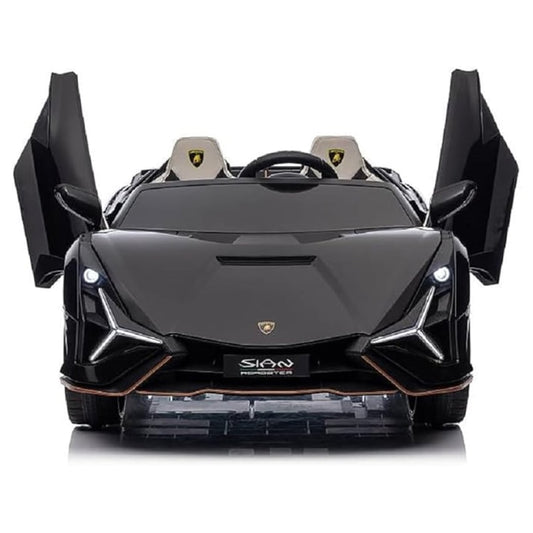 Lamborghini Sian 24V per Bambini – Supercar Elettrica 2 Posti con TV MP4, Sedili in Pelle