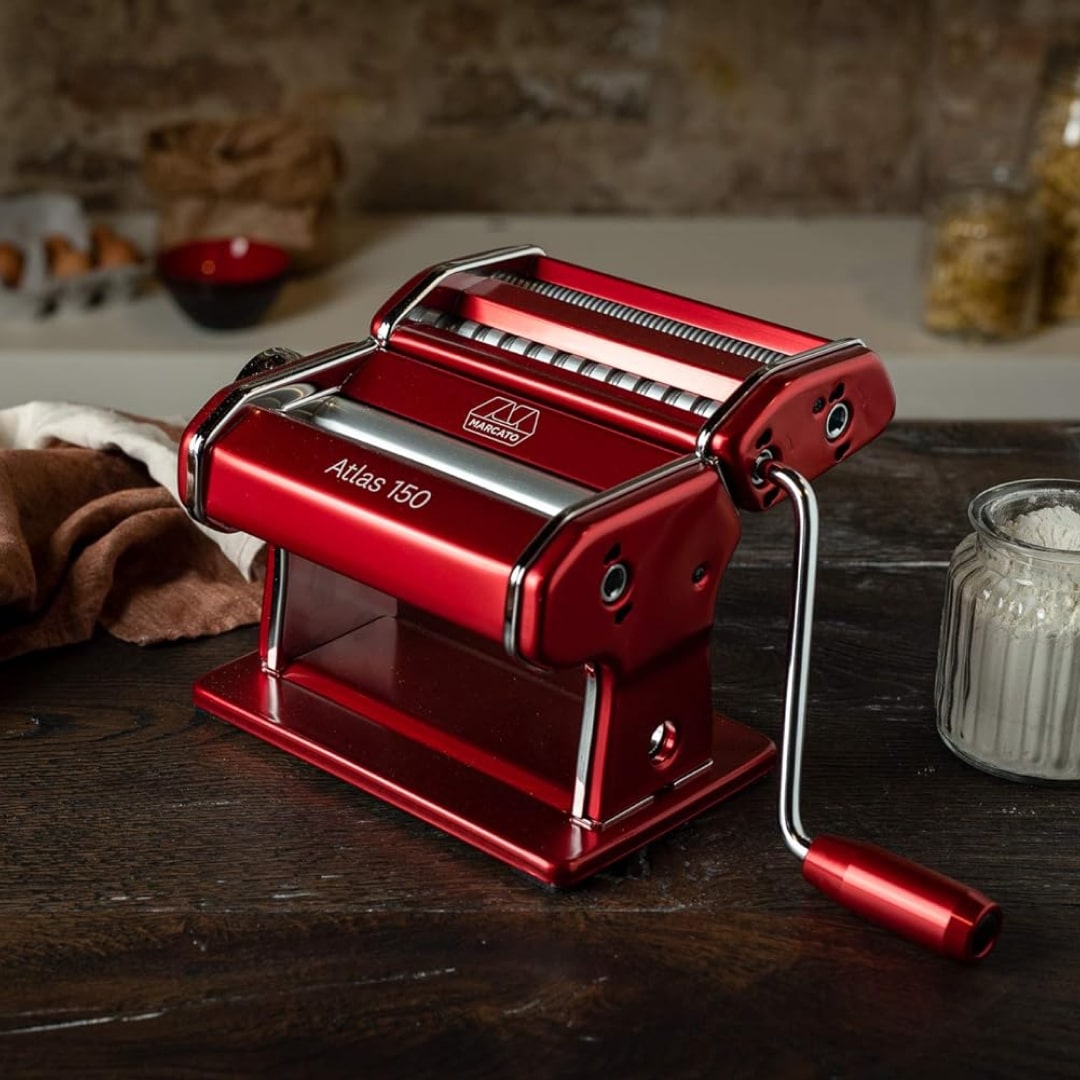 Marcato Macchina per la Pasta Atlas 150 Compatibile con 12 Formati Extra, Made in Italy, Disponibile in Vari Colori