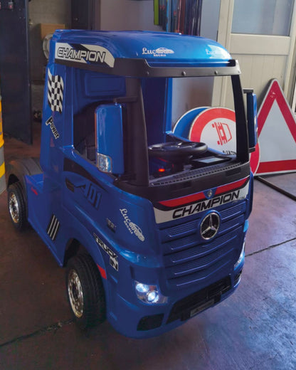 Mercedes Actros Camion Elettrico per Bambini New  24v Full Optional 4X4 Ruote in Gomma