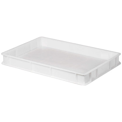 Mobil Plastic Closed Food Crate 60x40 Stackable White 