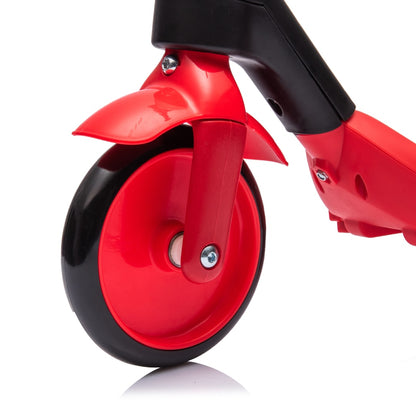 Deluxe Electric Scooter for Kids + Helmet and Knee Pads LED Lights