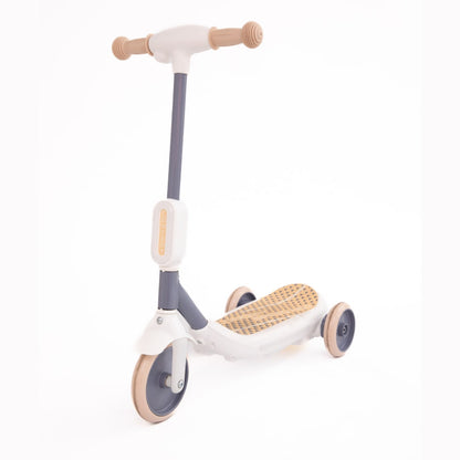 Deluxe Electric Scooter for Kids + Helmet and Knee Pads LED Lights