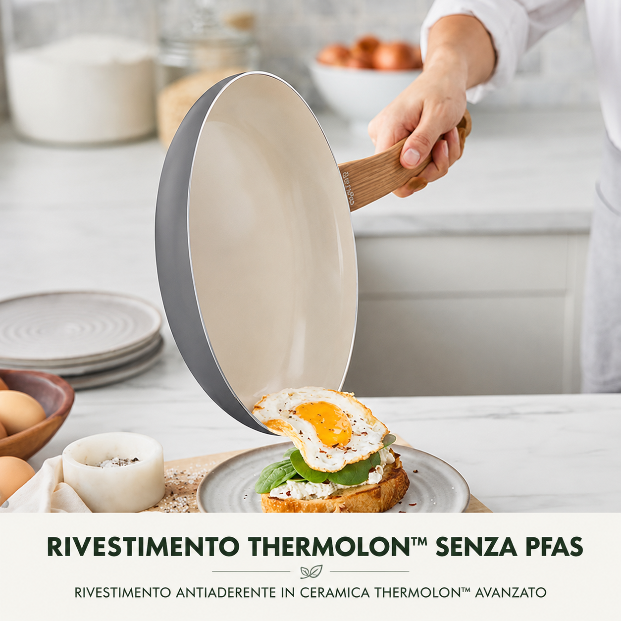 GreenPan Essence Set 2 Padelle 26 + 30 cm PFAS Free – Ceramica Antiaderente Diamond Infused per Induzione, Gas e Tutti i Piani Cottura