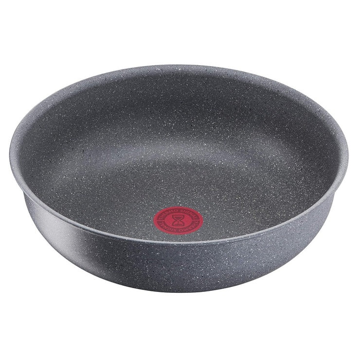 Lagostina Ingenio Mineral Green Induction Wok 28 cm, Non-Stick Aluminum, Stone Effect