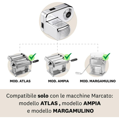 Marcato Pastadrive 220V – Motore per Macchine per Pasta Atlas e Ampia, 100W, Attacco a Baionetta, Made in Italy