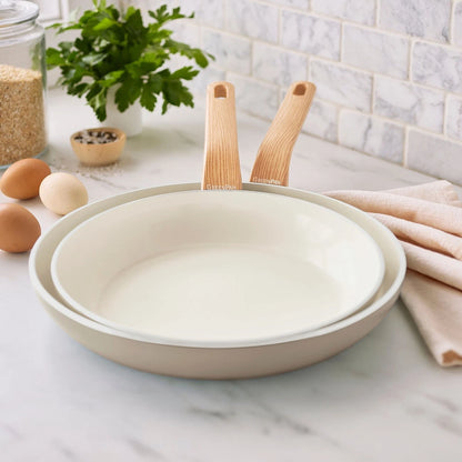 GreenPan Essence Set 2 Padelle 26 + 30 cm PFAS Free – Ceramica Antiaderente Diamond Infused per Induzione, Gas e Tutti i Piani Cottura