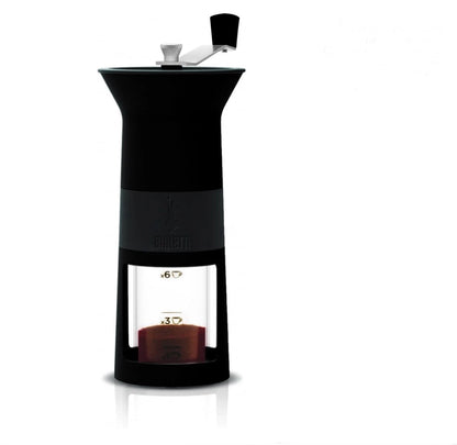 Bialetti Macinacaffè Manuale con Regolazione Macinatura – Macina Caffè a Manovella per Moka e French Press Nero